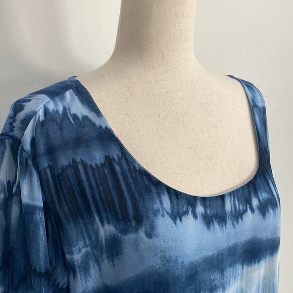 Calvin Klein Tie Dye Blouse Women's 3X Blue - Picture 5 of 14